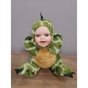 Geppeddo Cuddle Kids Porcelain Tracy T Rex Baby Doll Dinosaur Plush Toy 2001